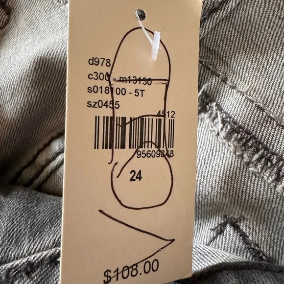 Lane Collection Jeans Women’s Size 24 Platinum Denim Embellished Stretch Skinny - Picture 7 of 8